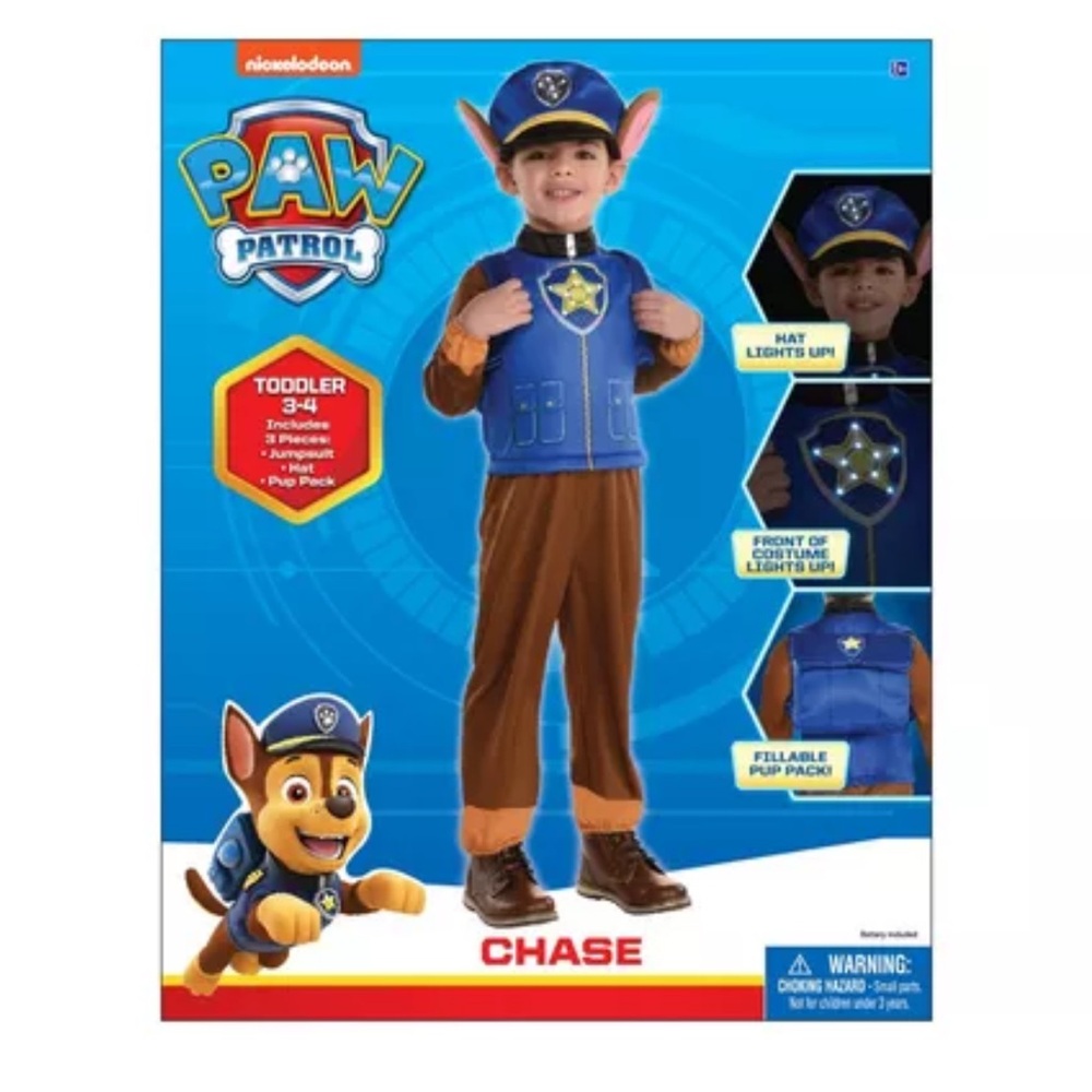 Nickelodeon Paw Patrol Chase Costume - Blue/Brown